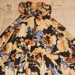 Floral Strapless Dress